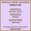 PAPA NEW GUINEA - KORGUA ESTATE