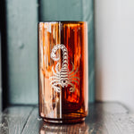 Amber Scorpion Double walled Glass