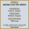 Timeless Coffee Roasters Peru Amazonas Lucas Vega Organic Coffee Details