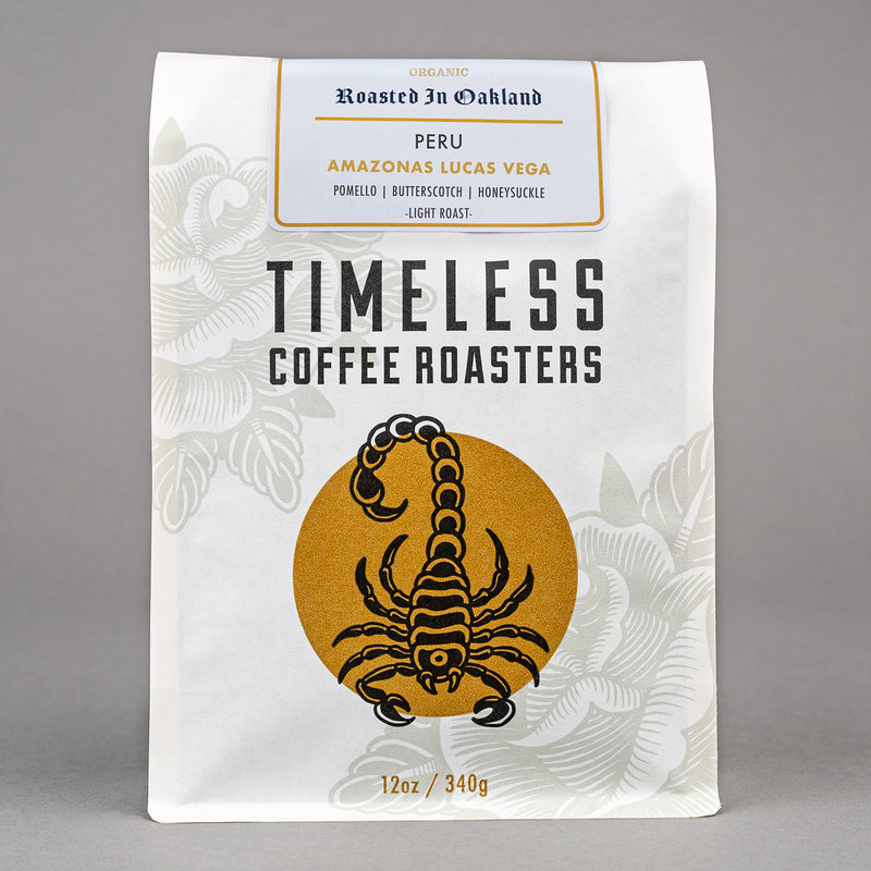 Timeless Coffee Roasters Peru Amazonas Lucas Vega Organic Bag