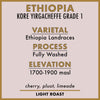 ETHIOPIA KORE YIRGACHEFFE GRADE 1