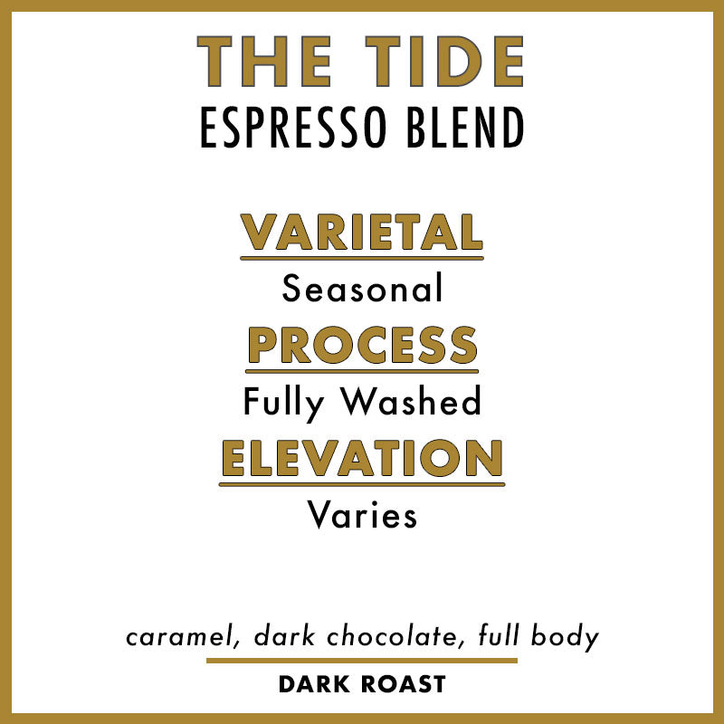 Timeless Coffee Roasters The Tide Espresso Blend Coffee Details